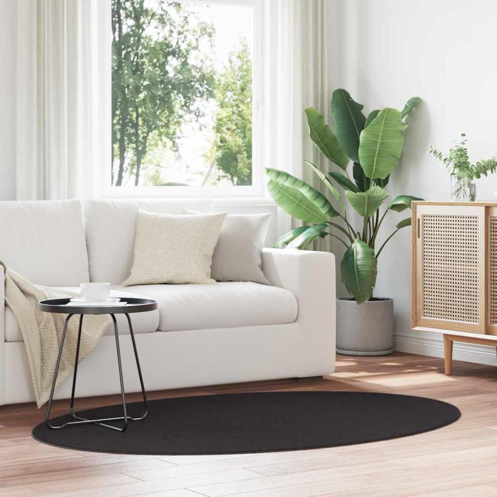 vidaXL Χαλί HUARTE Μαύρο 100x200cm 100% Πολυεστέρας