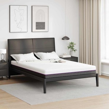 vidaXL Στρώμα Αφρού Μνήμης Μέτριο 160x200cm Λευκό και Γκρι 1 τεμ. - Διπλό