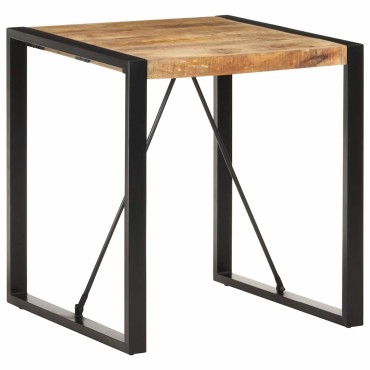 vidaXL Τραπέζι 70x70x75cm από Μασίφ Ακατέργαστο Ξύλο Μάνγκο 1 τεμ.