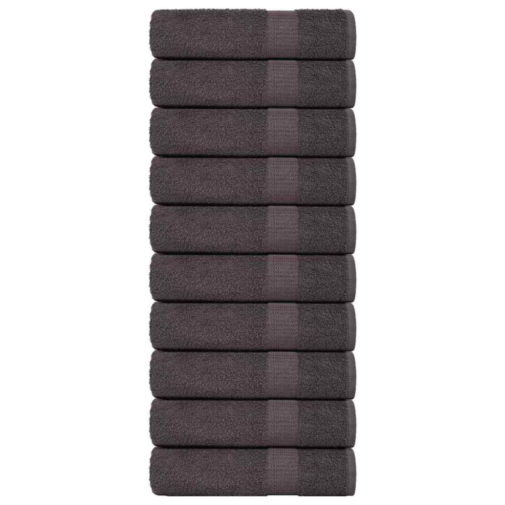 vidaXL Χειροπετσέτες FROGN 10 τεμ. Ανθρακί 50x100 εκ. 360 γρ./μ²