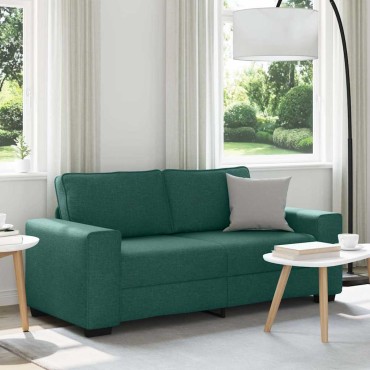 vidaXL Διθέσιος Καναπές Σκούρο Πράσινο 180x77x82cm Ύφασμα