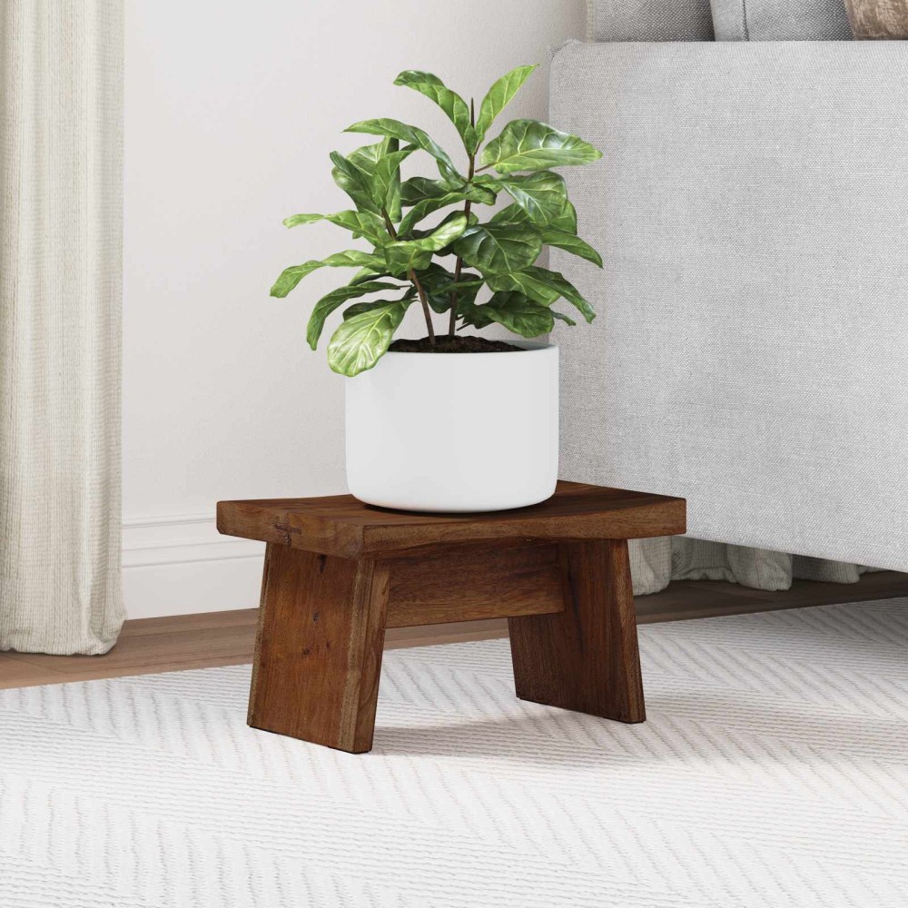 vidaXL Σκαμνί Φυσικό 29x20x17cm Ξύλο Μαόνι