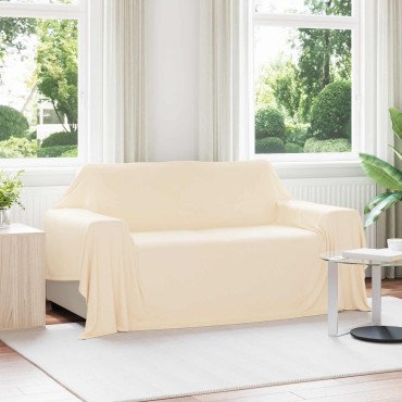 vidaXL Ριχτάρι Κρεμ 280 x 210 εκ. 0.79 kg Μαλλί