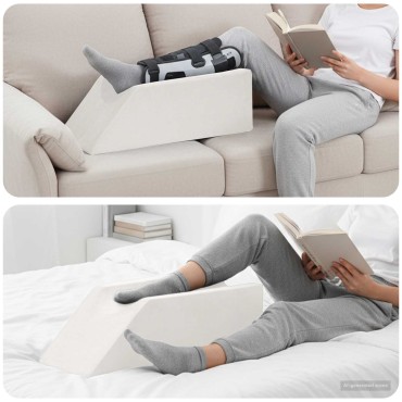 vidaXL Μαξιλάρι Ποδιών 68 x 25 x 21,5 εκ Σφιχτό PU Αφρός Λευκό
