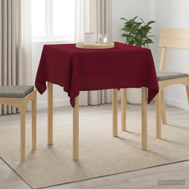 vidaXL Ύφασμα Τραπέζης τετράγωνο Κόκκινο 140 x 140 cm Πολυεστέρας