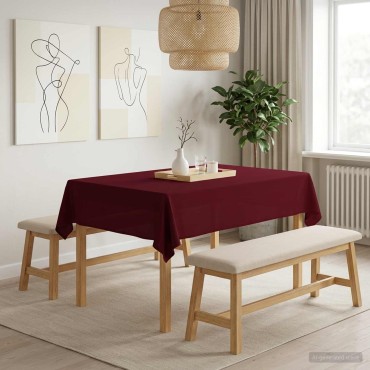 vidaXL Ύφασμα Τραπέζης Ορθογώνιος Κόκκινο 140 x 160 cm Πολυεστέρας