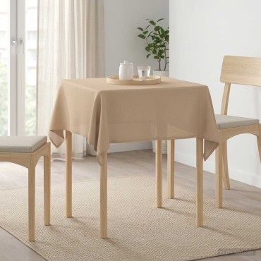 vidaXL Ύφασμα Τραπέζης τετράγωνο Μπεζ 110 x 110 cm
