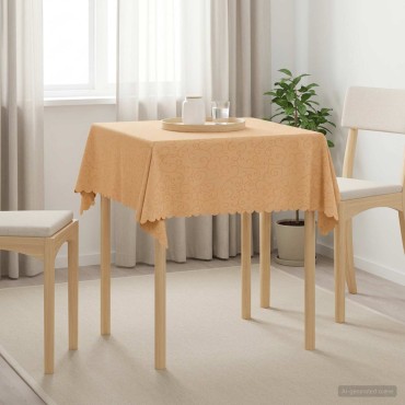 vidaXL Ύφασμα Τραπέζης τετράγωνο Μπεζ 110 x 110 cm