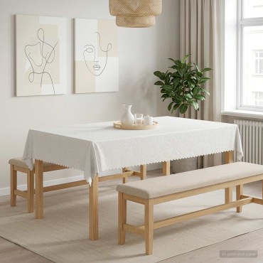 vidaXL Ύφασμα Τραπέζης Ορθογώνιος Λευκό 110 x 160 cm