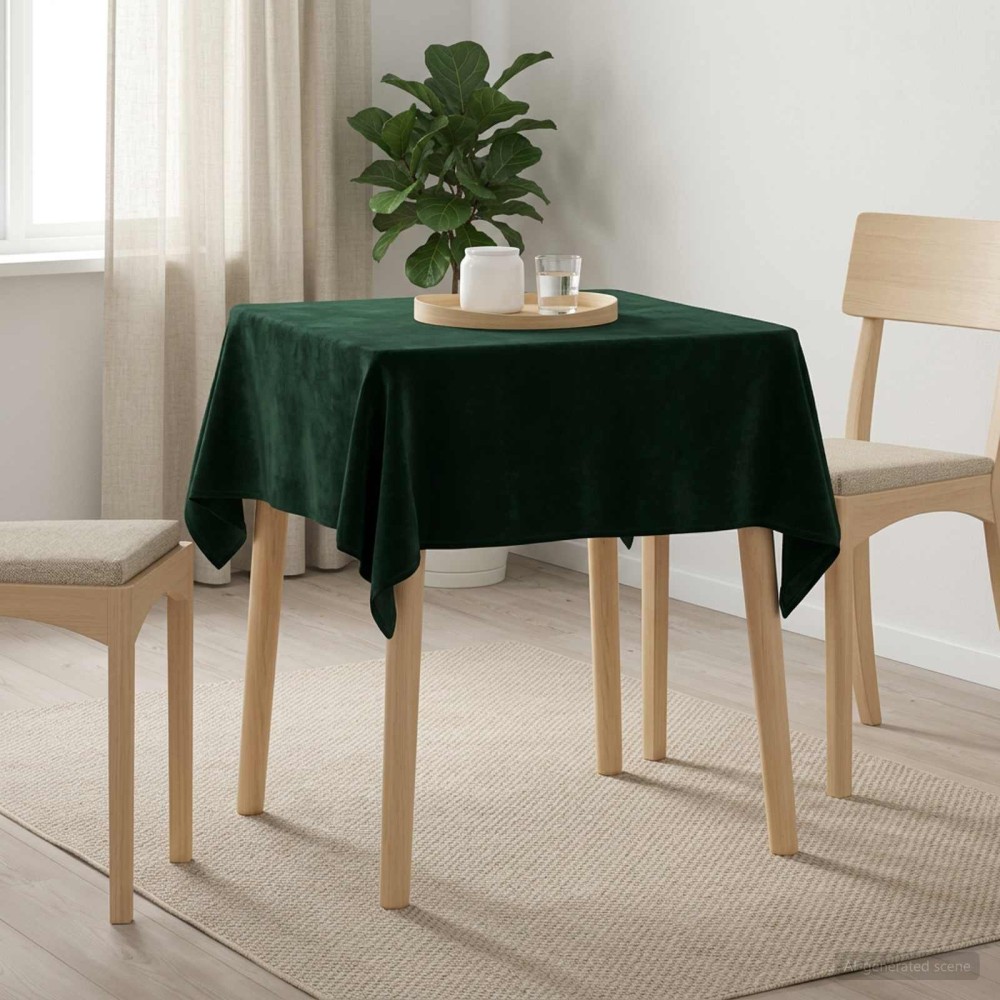vidaXL Ύφασμα Τραπέζης 5 τμχ. Σκούρο Πράσινο 90 x 90 cm Πολυεστέρας