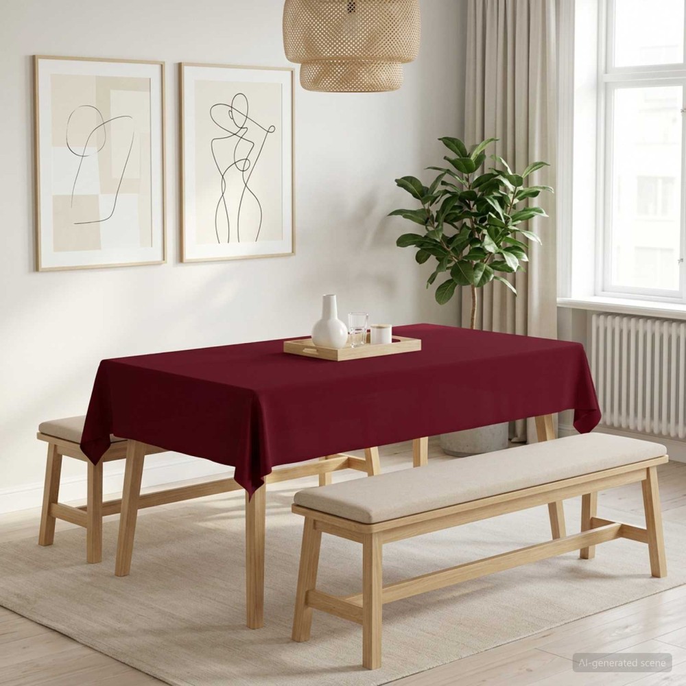 vidaXL Ύφασμα Τραπέζης 5 τμχ. Κόκκινο 140 x 260 cm Πολυεστέρας