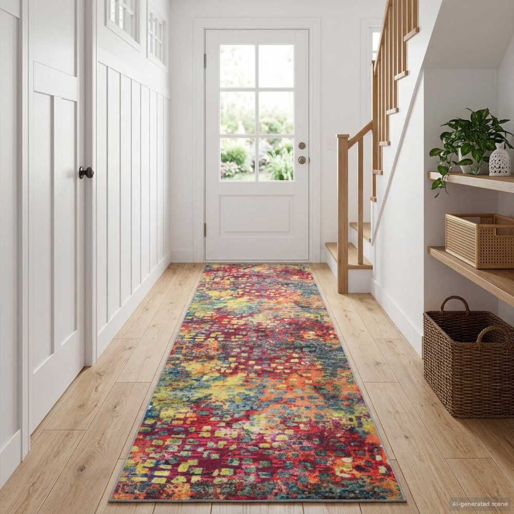 vidaXL Χαλί Runner LESAKA πολύχρωμο 50x200cm Διαμαντένιο βελούδο