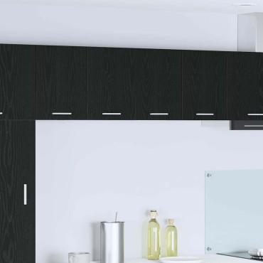 vidaXL Κρεμαστό ντουλάπι Μαύρος Δρυς και Λευκό 60x31x40 εκ