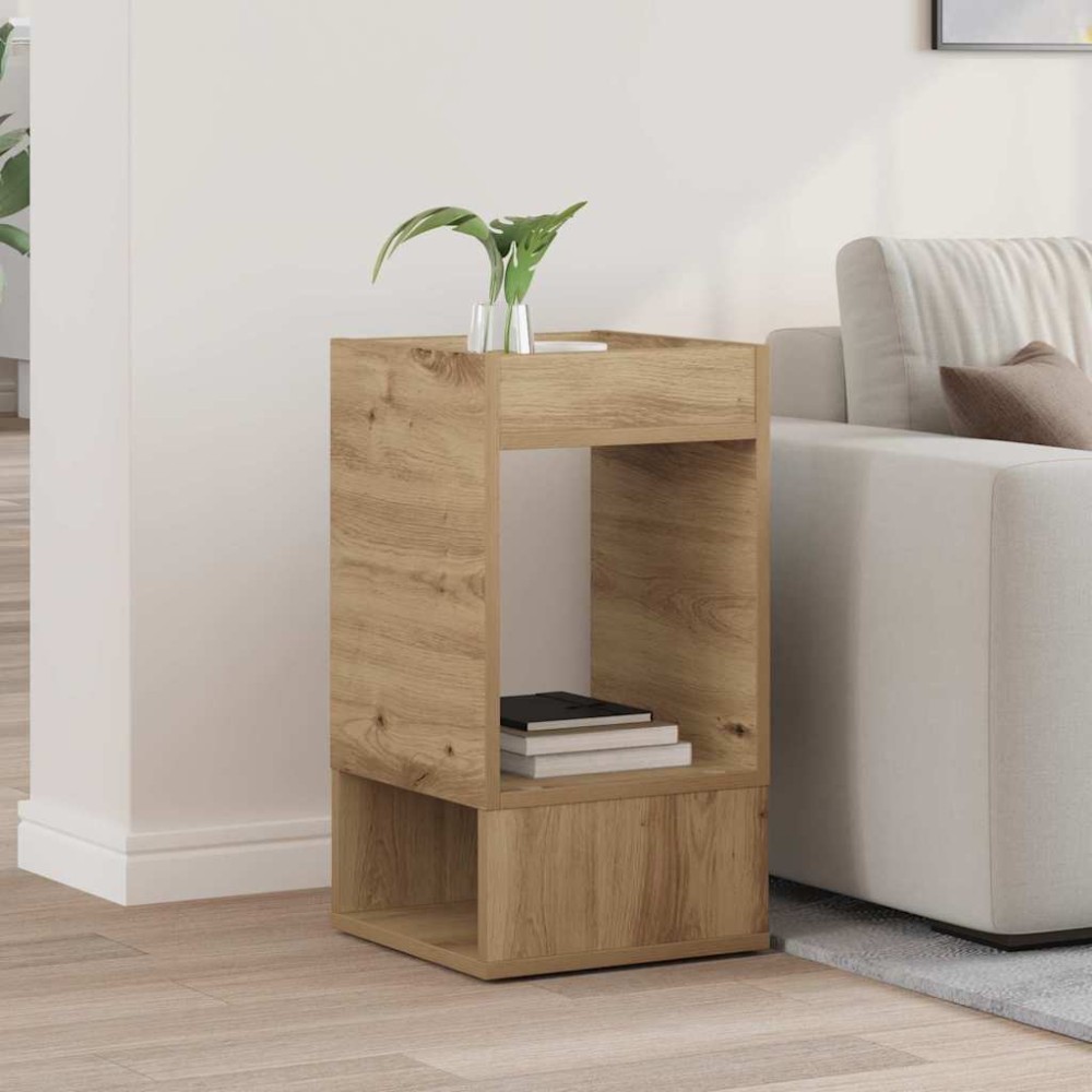 vidaXL End Table Artisan Oak 30x30x56cm Επεξεργασμένο Ξύλο