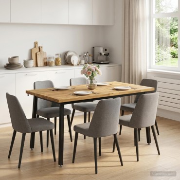vidaXL 140x70x75cm Στερεό Ξύλο Ακακίας Λευκό και Μαύρο Ορθογώνιος