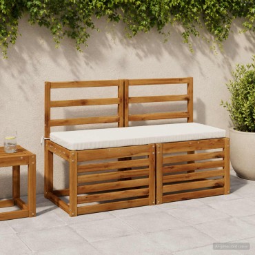 vidaXL Μαξιλάρι πάγκου SOEST 100% Πολυεστέρας Λευκό 110x40x5 εκ