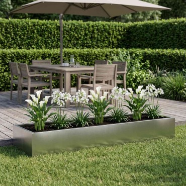 vidaXL Τοίχος Στήριξης 8 τμχ. 300 x 100 x 40 εκ. Ανοξείδωτο Ατσάλι