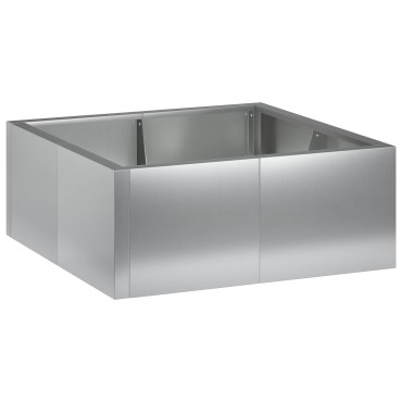 vidaXL Τοίχος Στήριξης 4 τμχ. 100 x 100 x 50 cm Γαλβανισμένος Χάλυβας