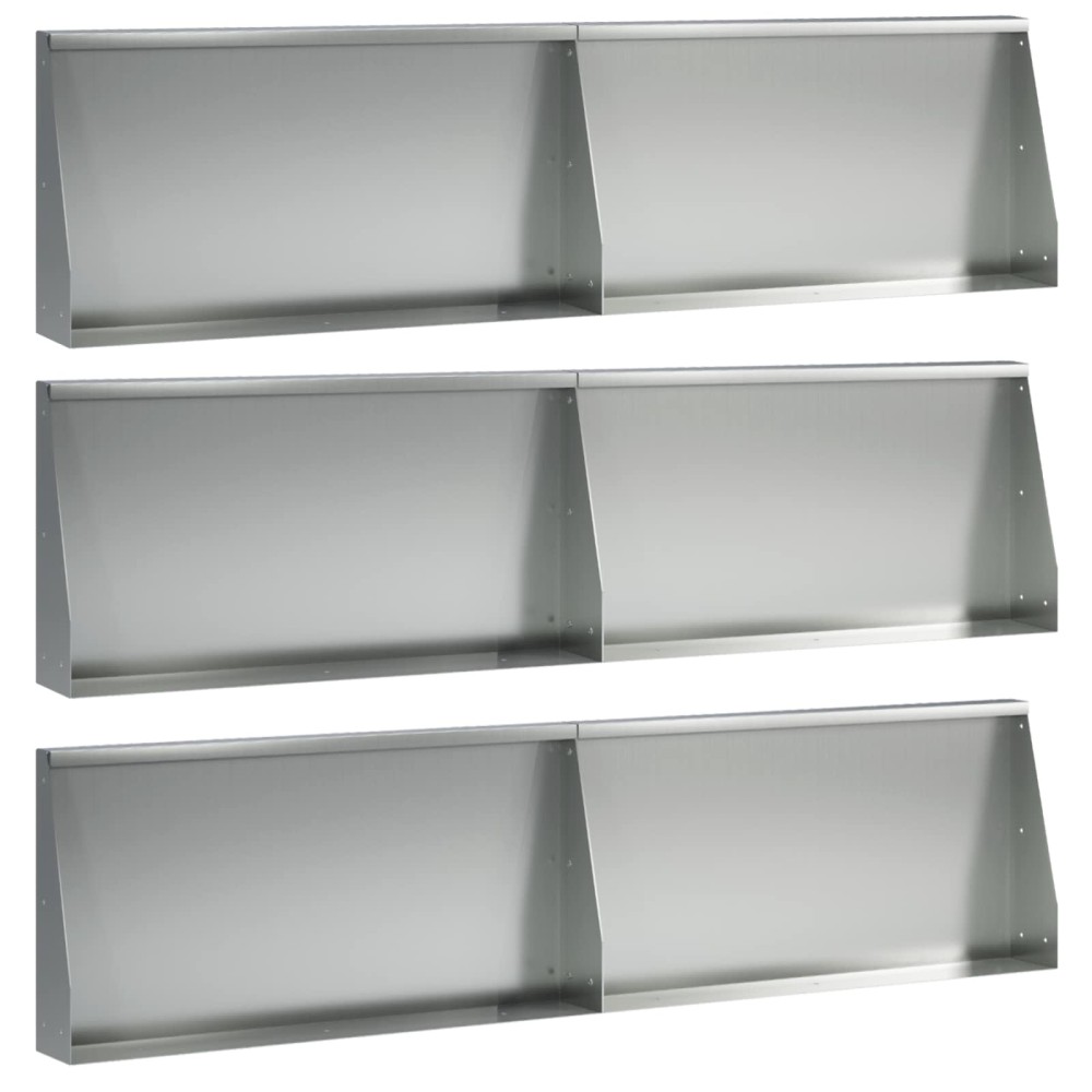 vidaXL Τοίχος Στήριξης 6 τμχ. 80 x 12 x 40 εκ. Γαλβανισμένος Χάλυβας