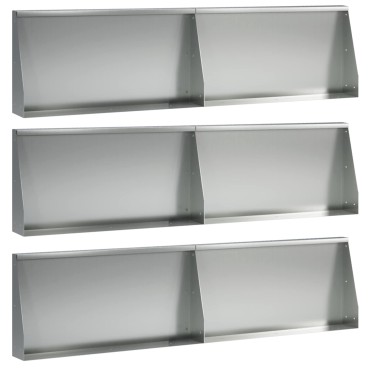 vidaXL Τοίχος Στήριξης 6 τμχ. 80 x 12 x 50 εκ. Γαλβανισμένος Χάλυβας