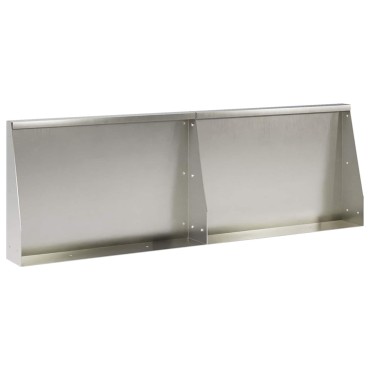 vidaXL Τοίχος Στήριξης 2 τμχ. 60 x 12 x 30 εκ Ανοξείδωτο Ατσάλι Ασημί