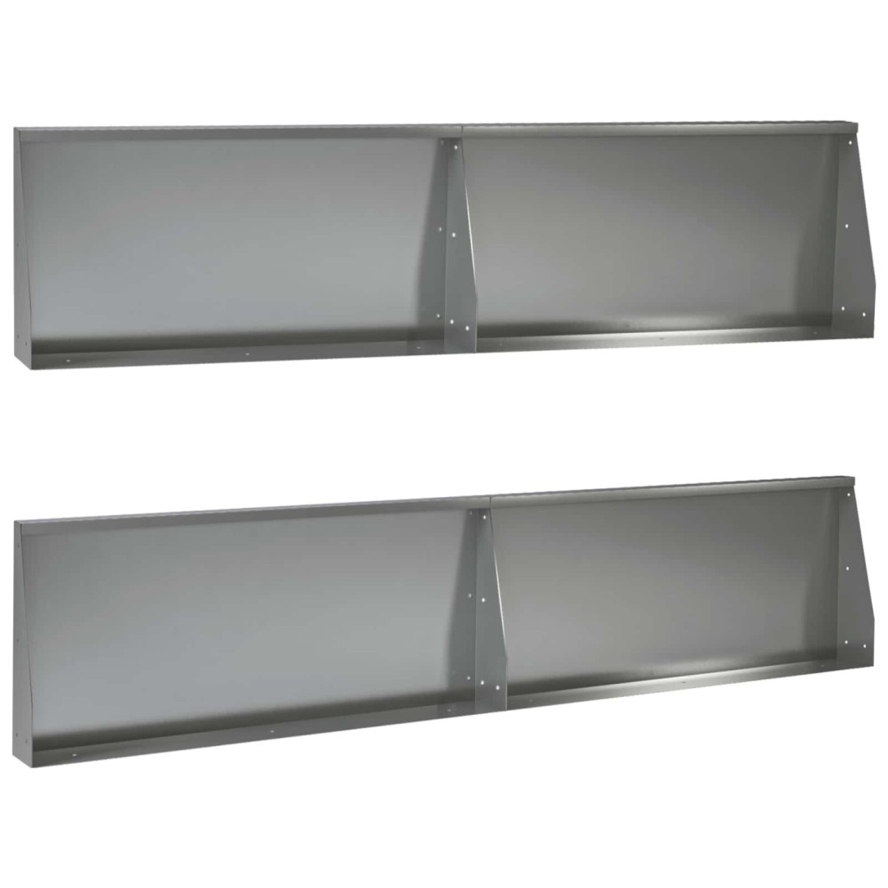 vidaXL Τοίχος Στήριξης 4 τμχ. 100 x 12 x 30 εκ Γαλβανισμένος Χάλυβας