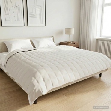 vidaXL Βάρος Κουβέρτα Λευκό 235 x 290 cm 11 kg 100% Βαμβάκι 205T