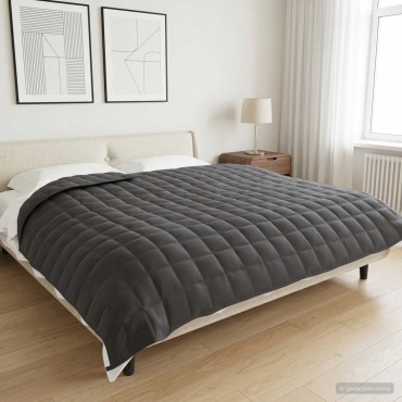 vidaXL Βάρος Κουβέρτα Ανθρακί 220 x 230 cm 15 kg 100% Βαμβάκι 205T