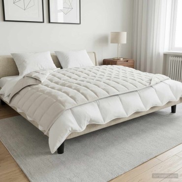 vidaXL Βάρος Κουβέρτα Λευκό 140 x 200 cm 6 kg 100% Βαμβάκι 205T