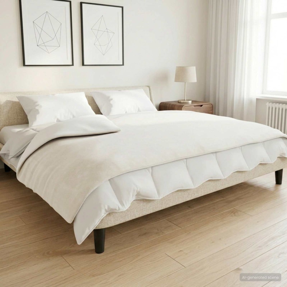 vidaXL Βάρος Κουβέρτα Λευκό 137 x 200 cm 6 kg 100% Βαμβάκι 205T