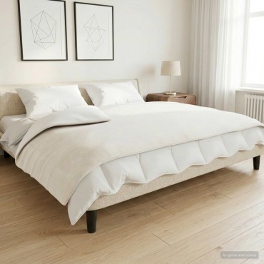 vidaXL Βάρος Κουβέρτα Λευκό 122 x 183 cm 5 kg 100% Βαμβάκι 205T
