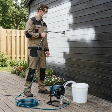 vidaXL Σπρέι βαφής χωρίς αέρα 7,6 μ Σωλήνας 220V 1,5 L/min 200 Bar