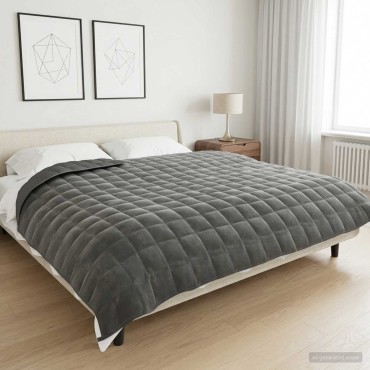 vidaXL Βάρος Κουβέρτα Ανθρακί 200 x 220 cm 9 kg 100% Βαμβάκι 205T
