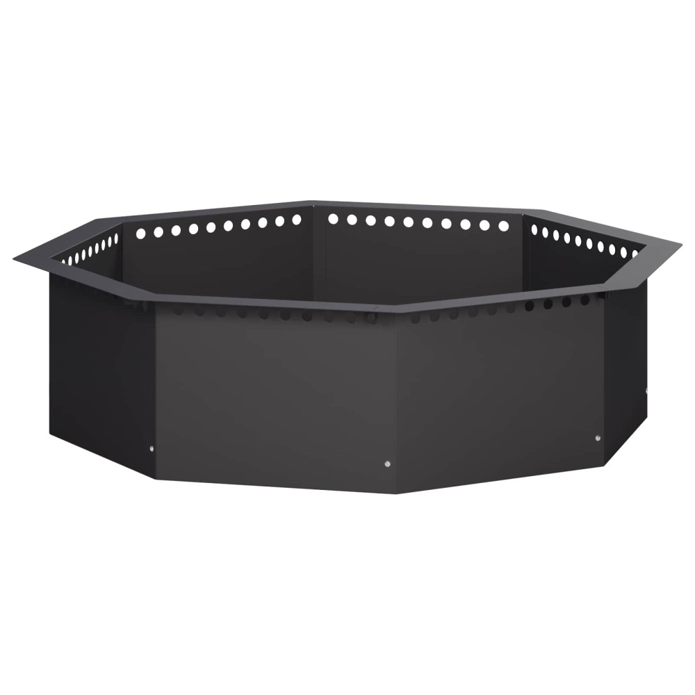 vidaXL Δαχτυλίδι φωτιάς Μαύρο 80 x 80 x 25 εκ Ατσάλι