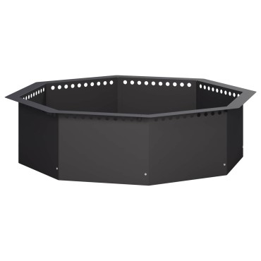 vidaXL Δαχτυλίδι φωτιάς Μαύρο 80 x 80 x 25 εκ Ατσάλι