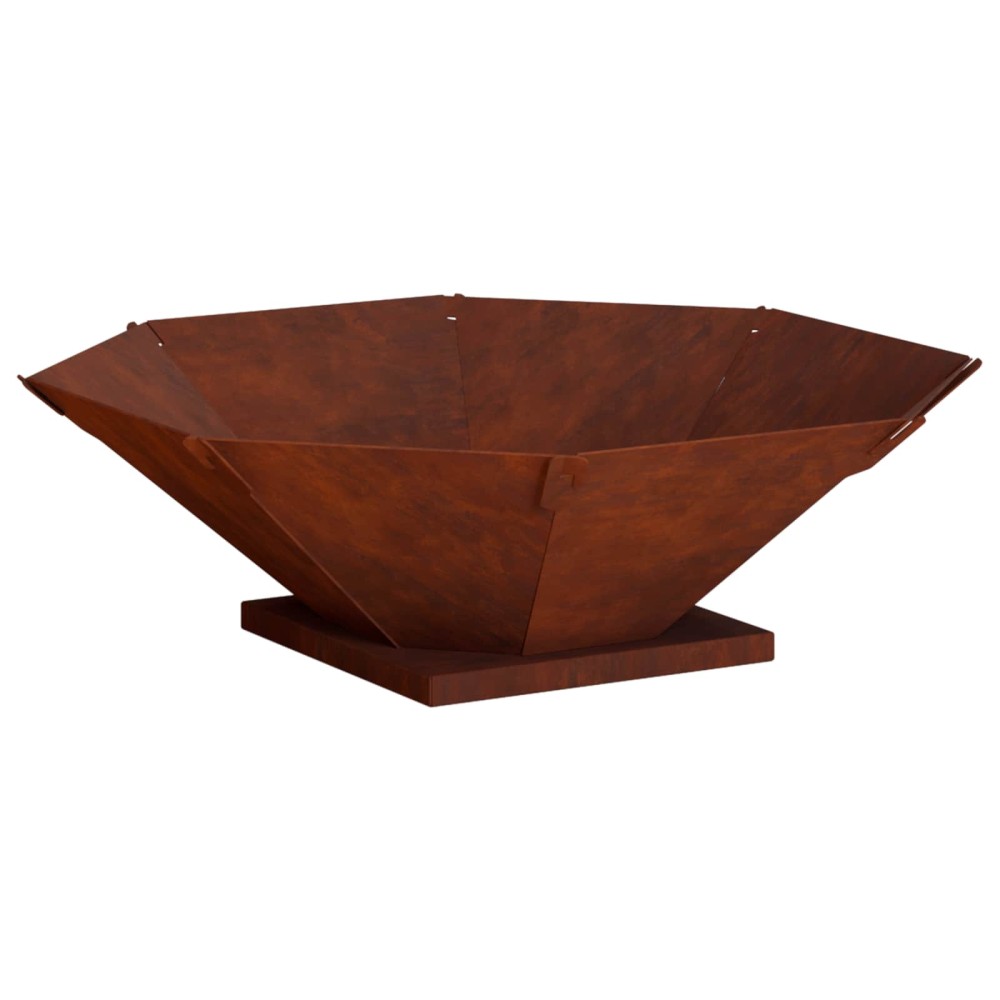 vidaXL Φωτιά Σκ rusty 50 x 50 x 15,5 εκ. Ατσάλι Σκληρυθέν στον Αέρα