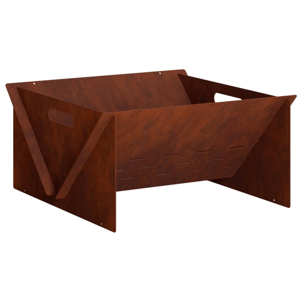 vidaXL Φωτιά Σκ rusty 40 x 40 x 20 cm Ατσάλι Σκληρυθέν στον Αέρα