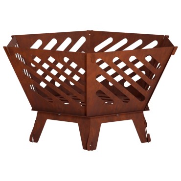 vidaXL Φωτιά Σκ rusty 60 x 53 x 30 εκ Ατσάλι Σκληρυθέν στον Αέρα