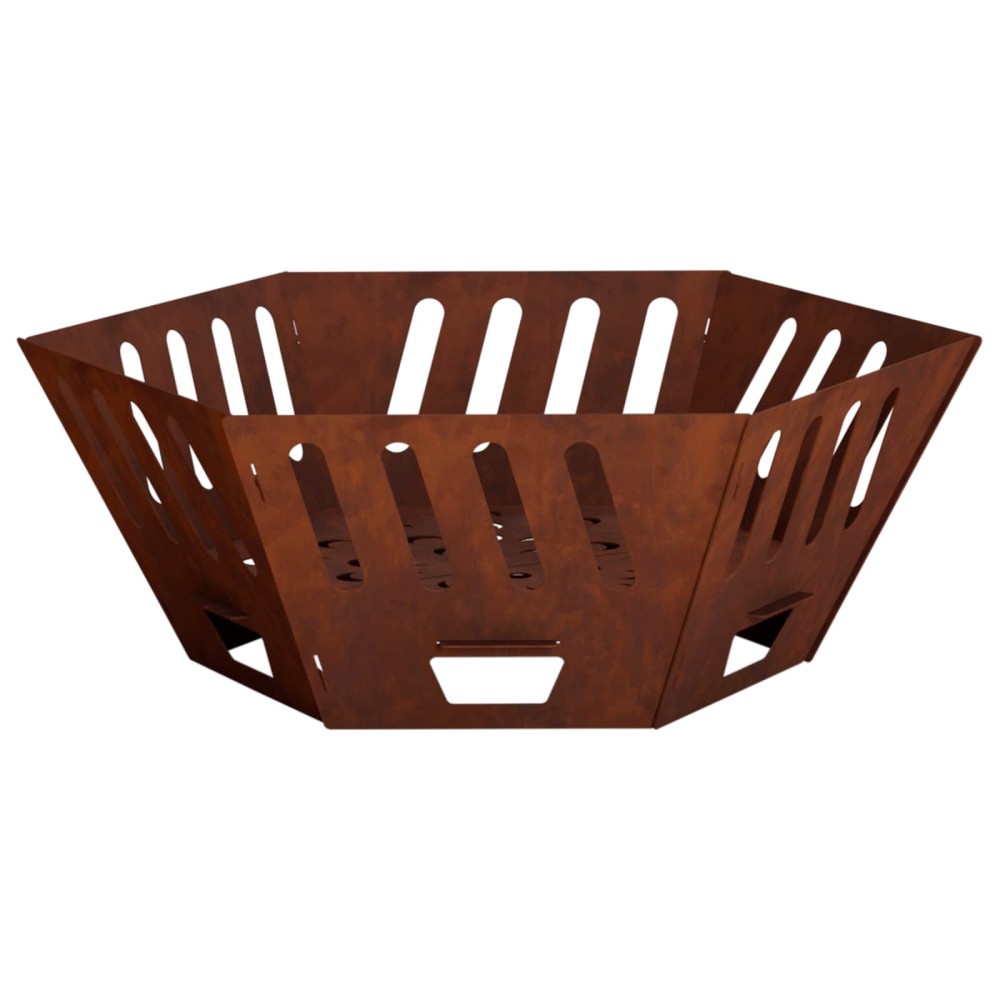 vidaXL Φωτιά Σκ rusty 60 x 60 x 23 εκ Ατσάλι Σκληρυθέν στον Αέρα