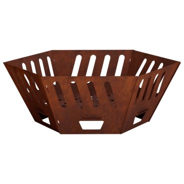 vidaXL Φωτιά Σκ rusty 60 x 60 x 23 εκ Ατσάλι Σκληρυθέν στον Αέρα