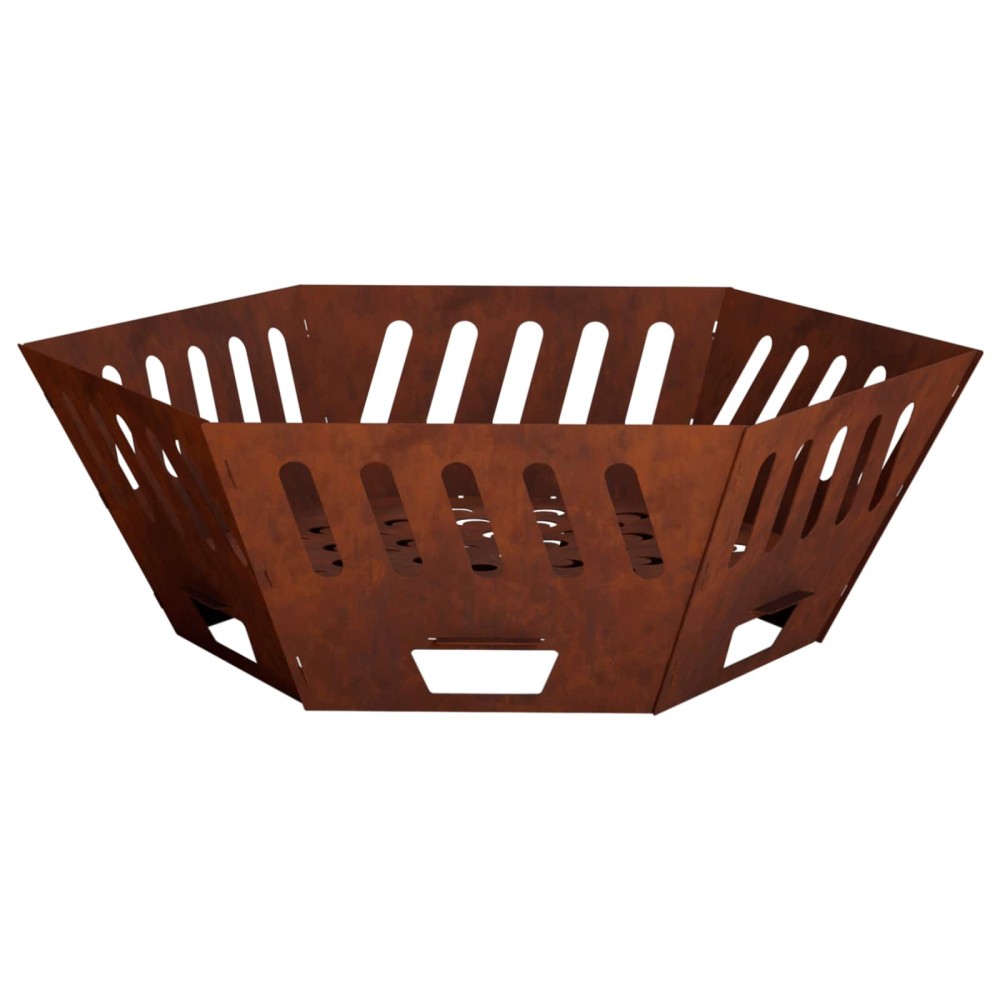 vidaXL Φωτιά Σκ rusty 80 x 80 x 28 cm Ατσάλι Σκληρυθέν στον Αέρα