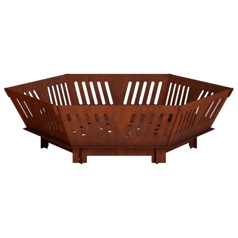 vidaXL Φωτιά Σκ rusty 60 x 60 x 18 εκ Ατσάλι Σκληρυθέν στον Αέρα