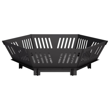 vidaXL Φωτιά Μαύρο 80 x 80 x 23 cm Ατσάλι