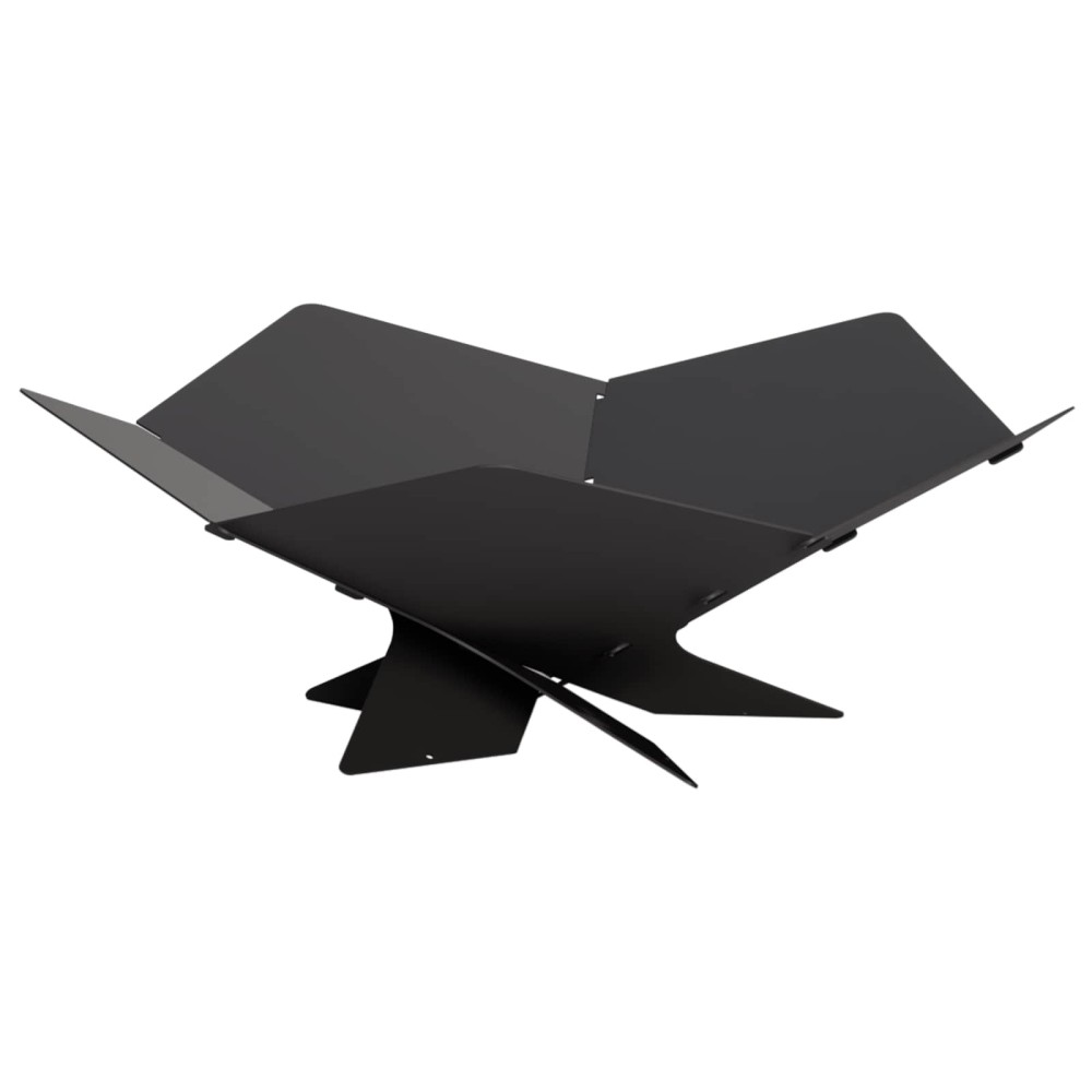 vidaXL Φωτιά Μαύρο 53 x 53 x 18,5 εκ Ατσάλι