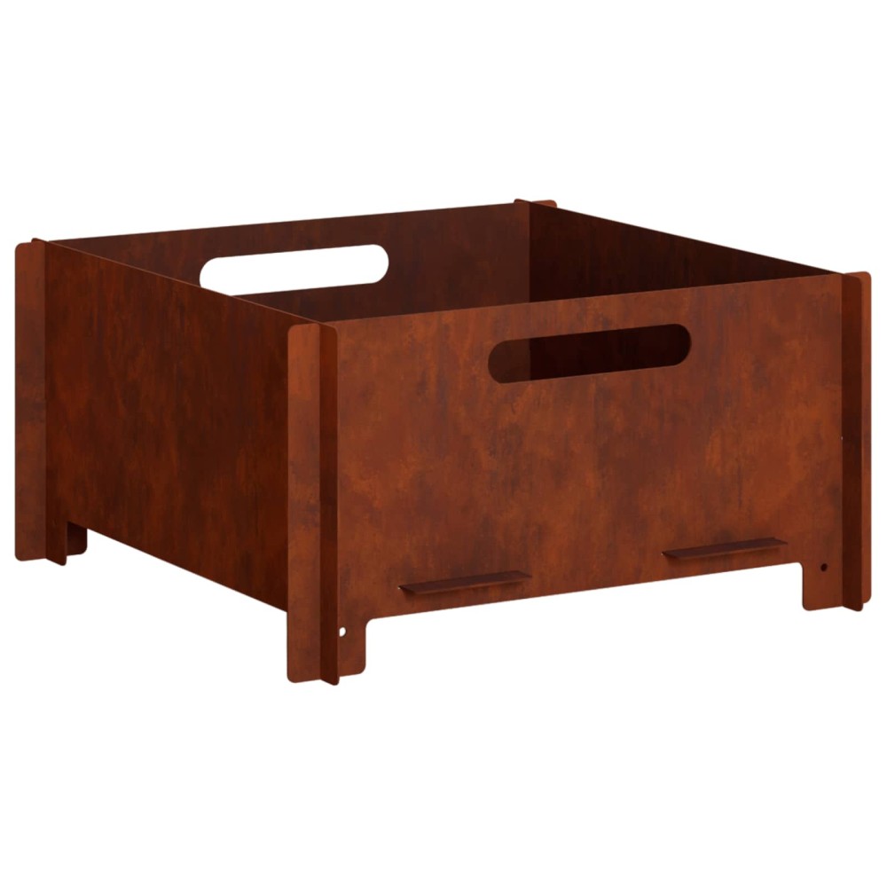 vidaXL Φωτιά Σκ rusty 40 x 40 x 20 cm Ατσάλι Σκληρυθέν στον Αέρα