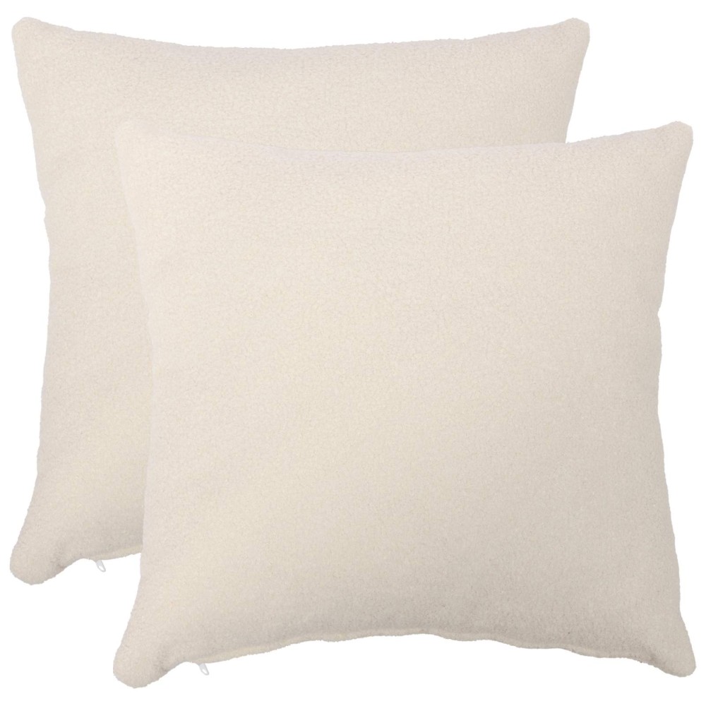 vidaXL Κάλυμμα Μαξιλαριού 2 pcs HEERLEN Κρεμ 35 x 35 cm Μπουκλέ