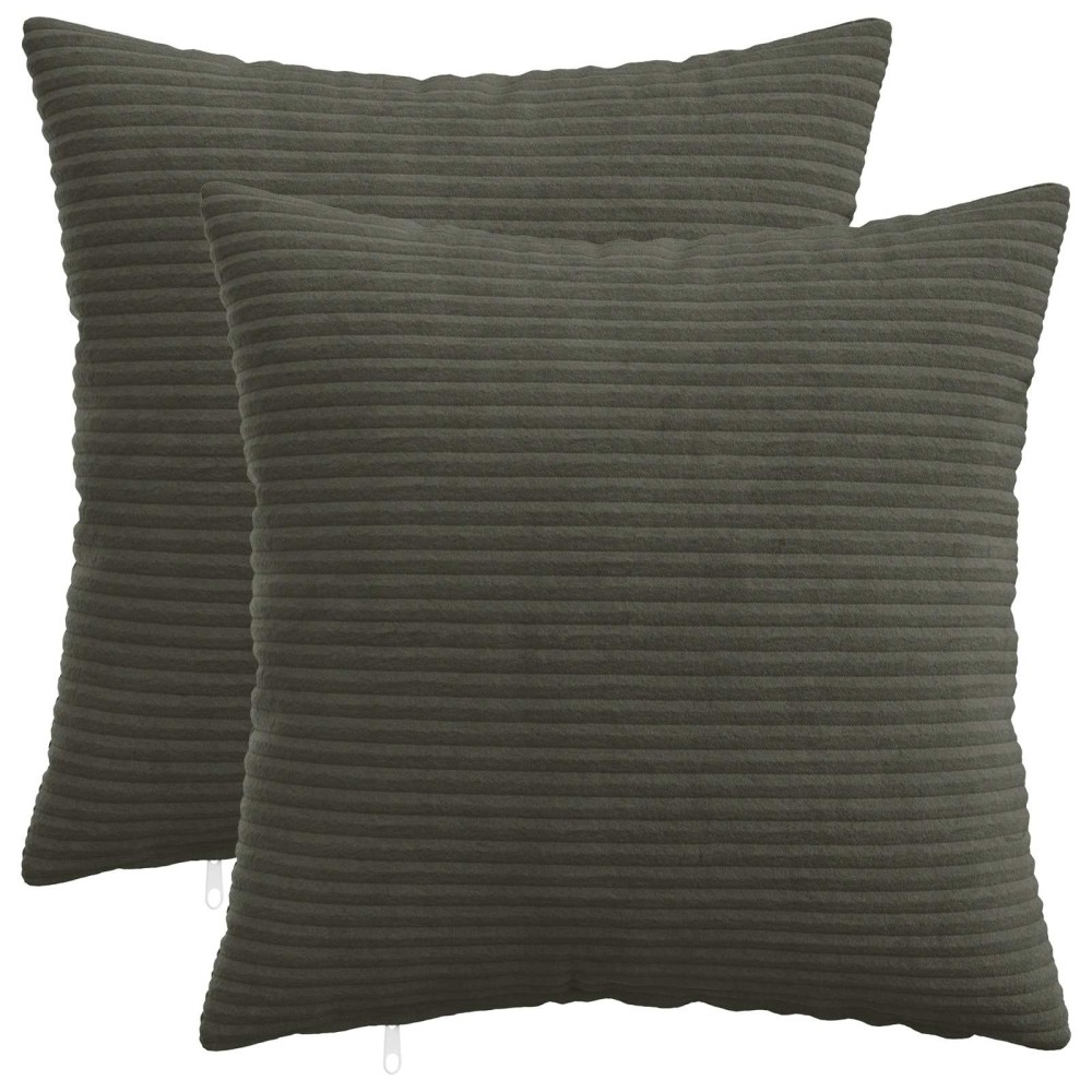 vidaXL Κάλυμμα Μαξιλαριού 2 pcs HEERLEN Ανθρακί 40 x 40 cm κορντουρόι