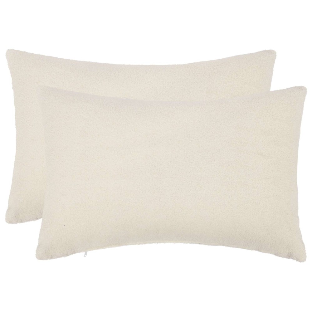 vidaXL Κάλυμμα Μαξιλαριού 2 pcs HEERLEN Κρεμ 50 x 75 cm Μπουκλέ
