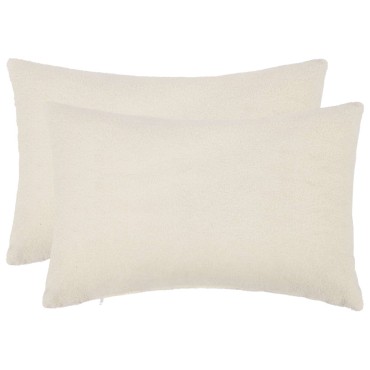 vidaXL Κάλυμμα Μαξιλαριού 2 pcs HEERLEN Κρεμ 50 x 75 cm Μπουκλέ