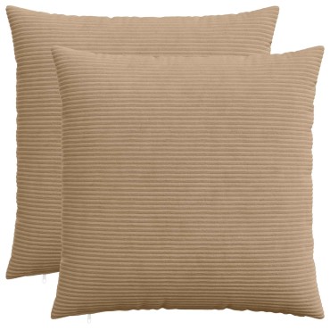 vidaXL Κάλυμμα Μαξιλαριού 2 pcs HEERLEN Καφέ 70 x 70 cm κορντουρόι